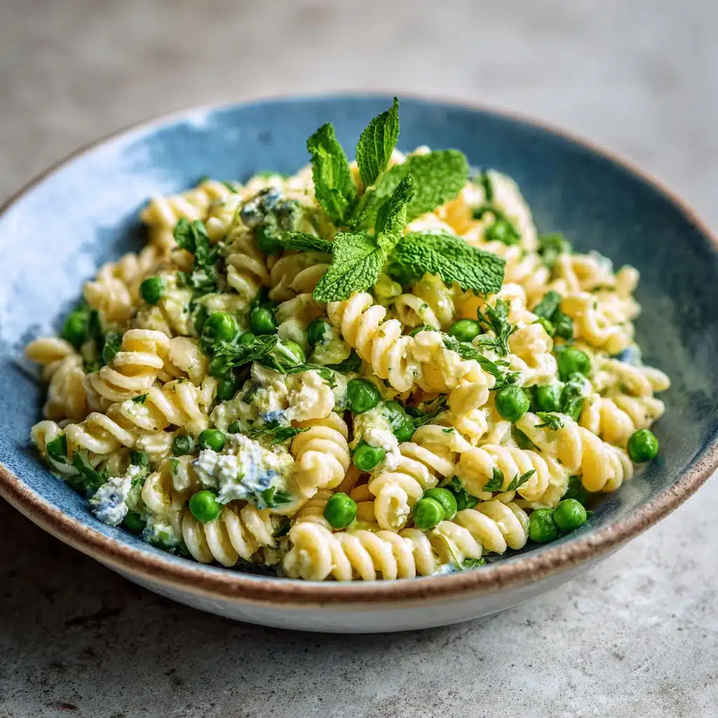 Pea and mint pasta salad